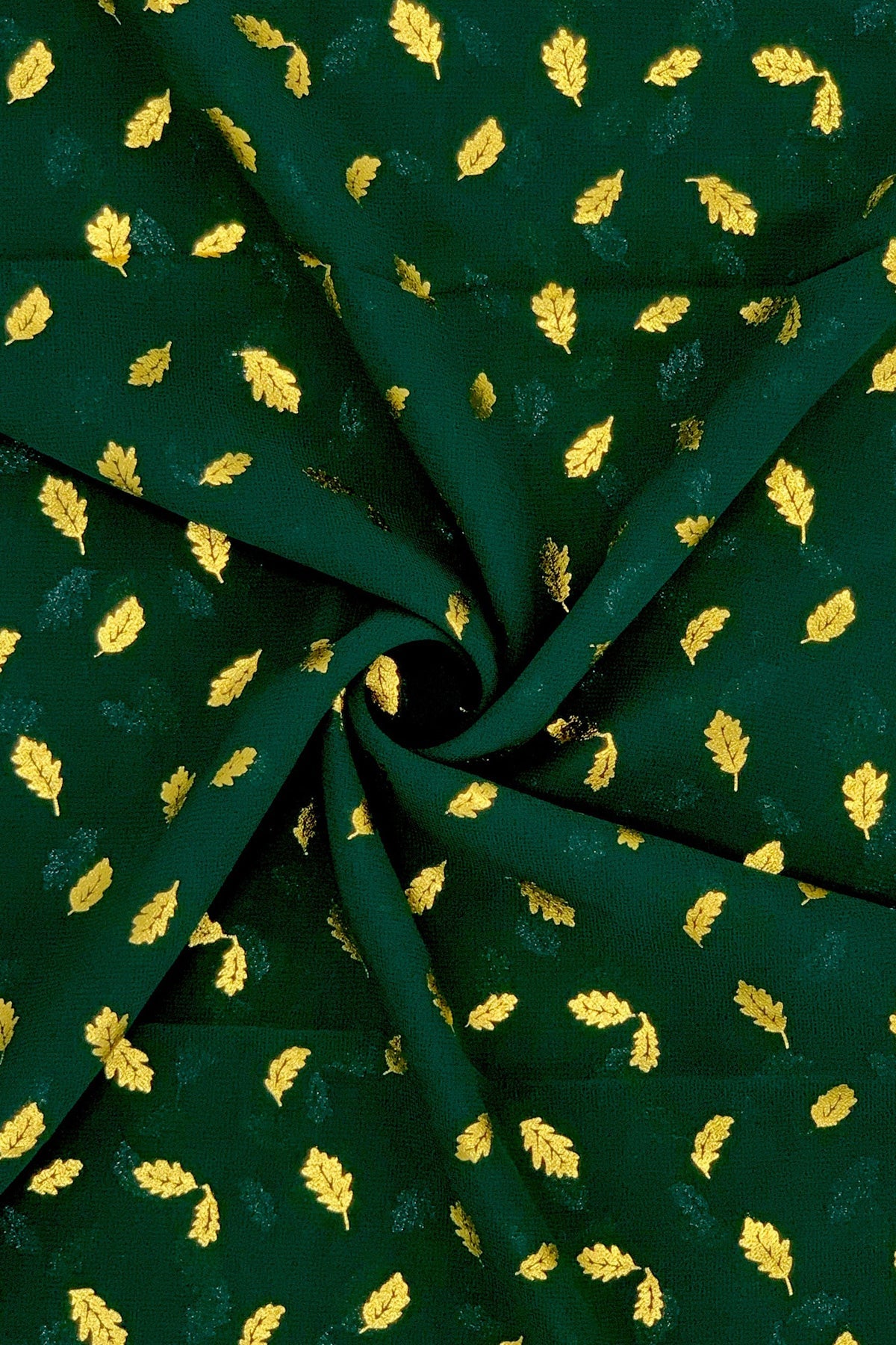 Gold Print Chiffon - Green