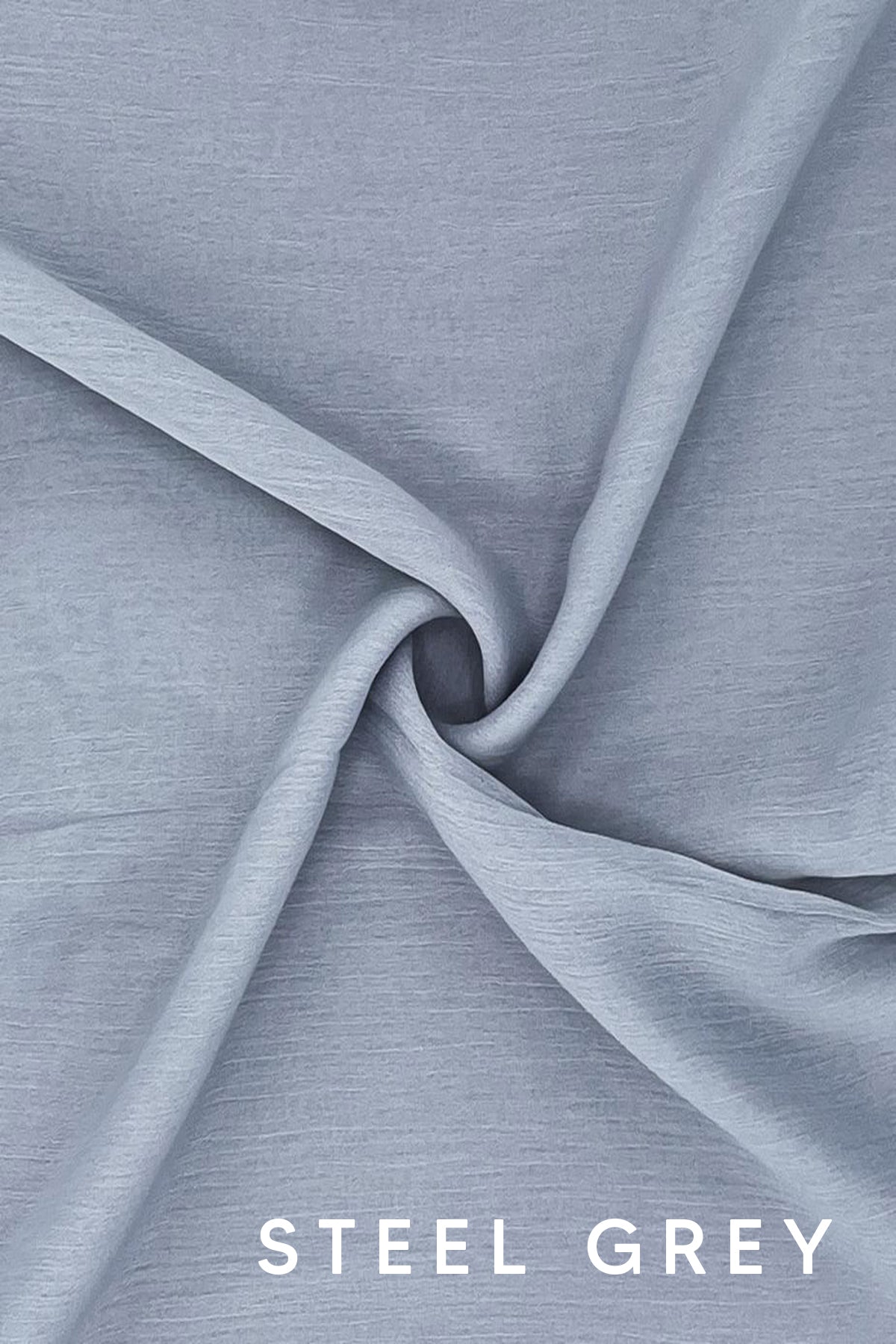 Crinkle Chiffon - Steel Grey